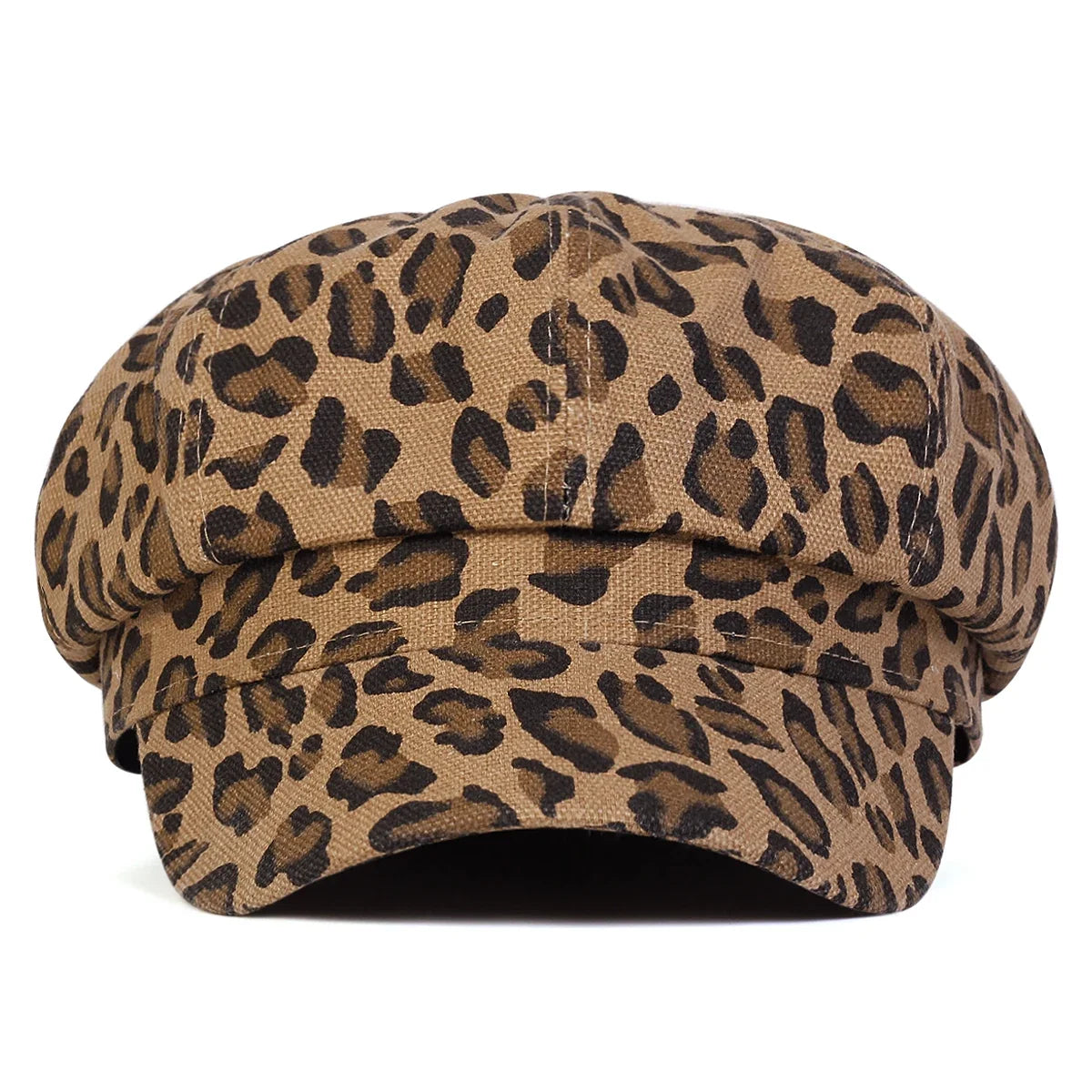 Leopard Skin Woman Newsboy Cap