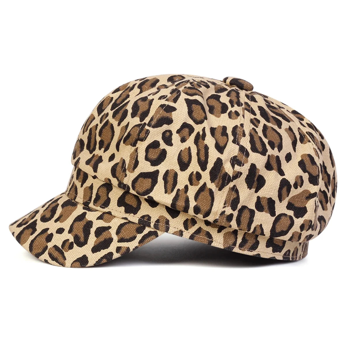 Leopard Skin Woman Newsboy Cap