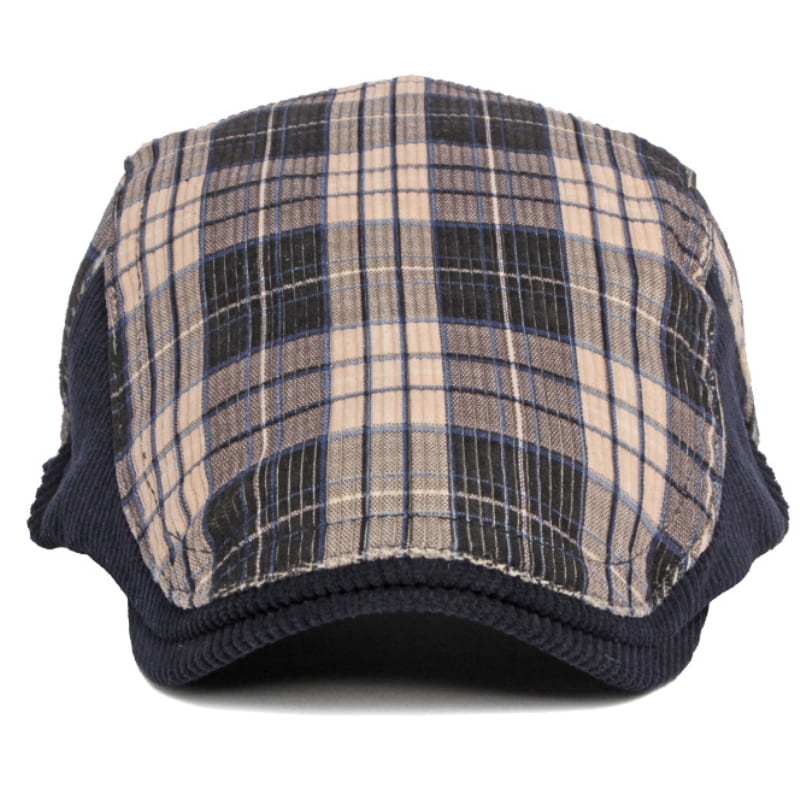 Leroy Tartan Corduroy Flat Cap