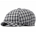 Lewis Plaid Cotton Newsboy Cap
