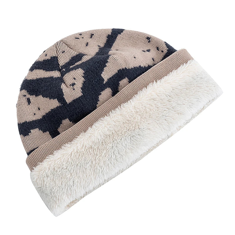 Lewistown Winter Fur Camouflage Knitted Beanie