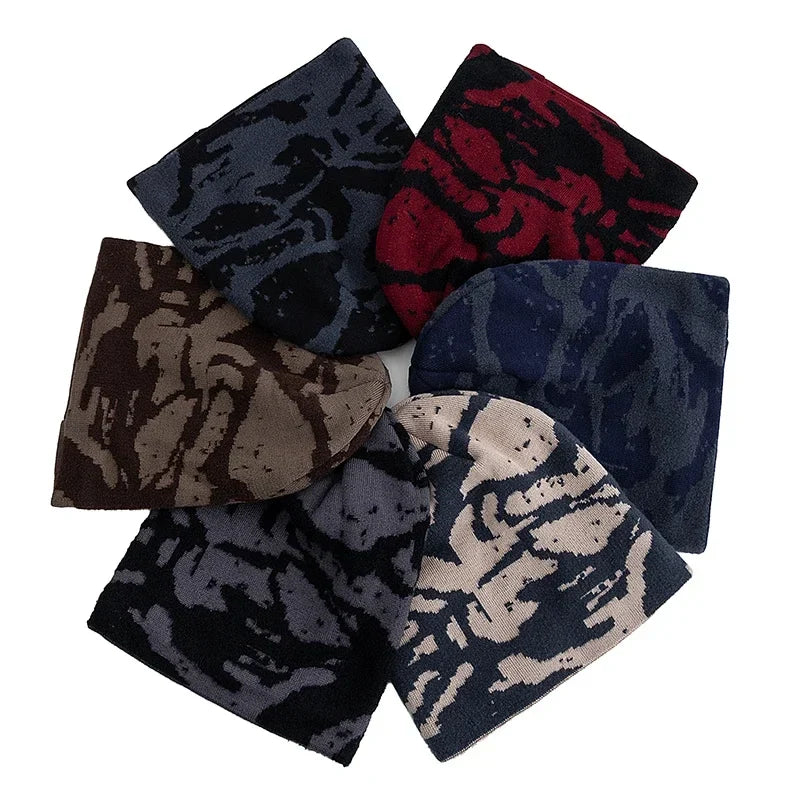 Lewistown Winter Fur Camouflage Knitted Beanie