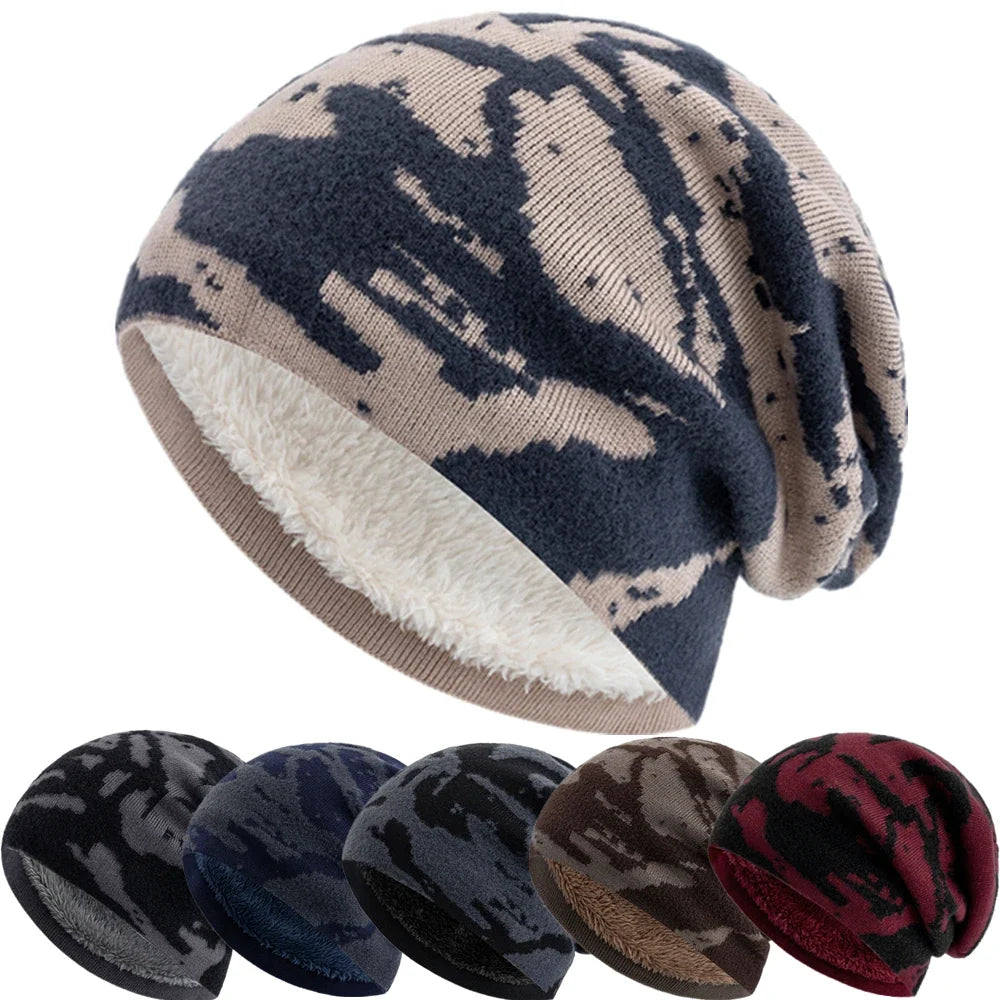 Lewistown Winter Fur Camouflage Knitted Beanie