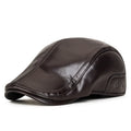 Lewistown Winter Leather Earflaps Duckbill Flat Cap