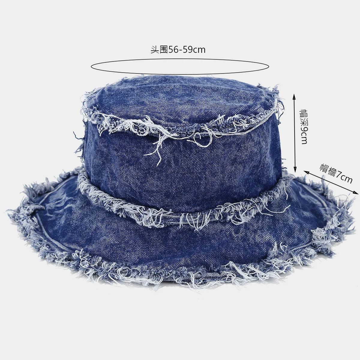 Leyton Retro Ripped Denim Bucket Hat