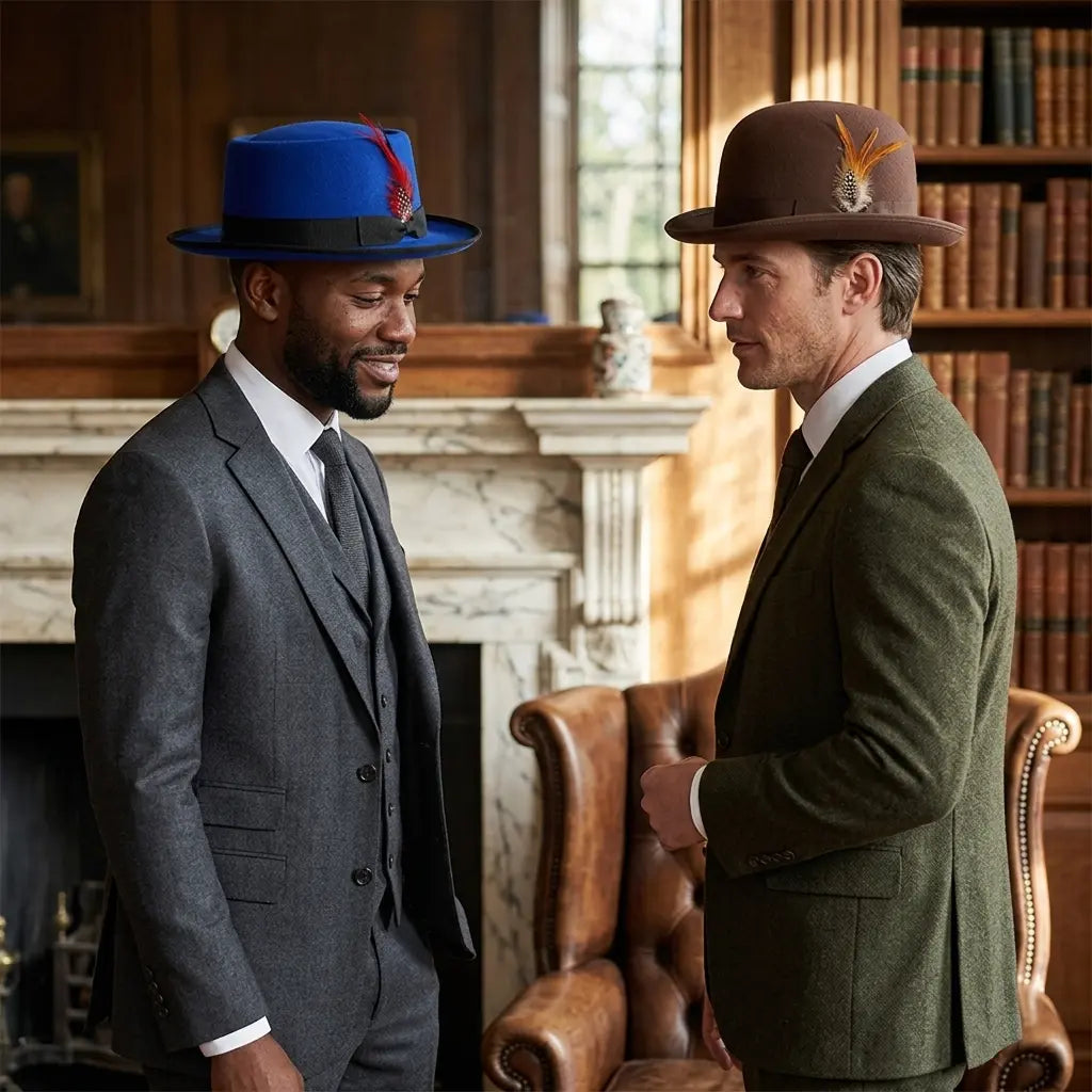 Linegard Retro Feathers Bowler Hat