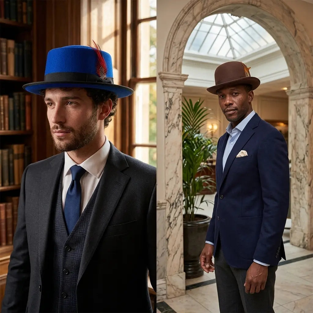 Linegard Retro Feathers Bowler Hat