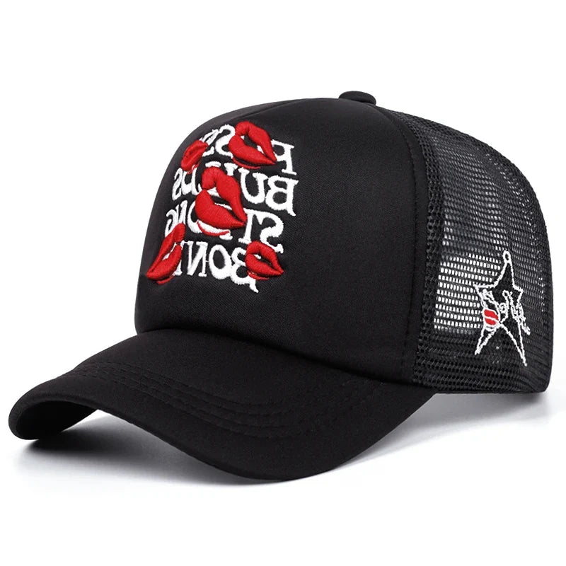 Lipstick Star Cotton Trucker Cap