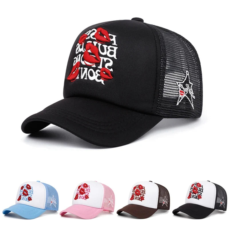 Lipstick Star Cotton Trucker Cap