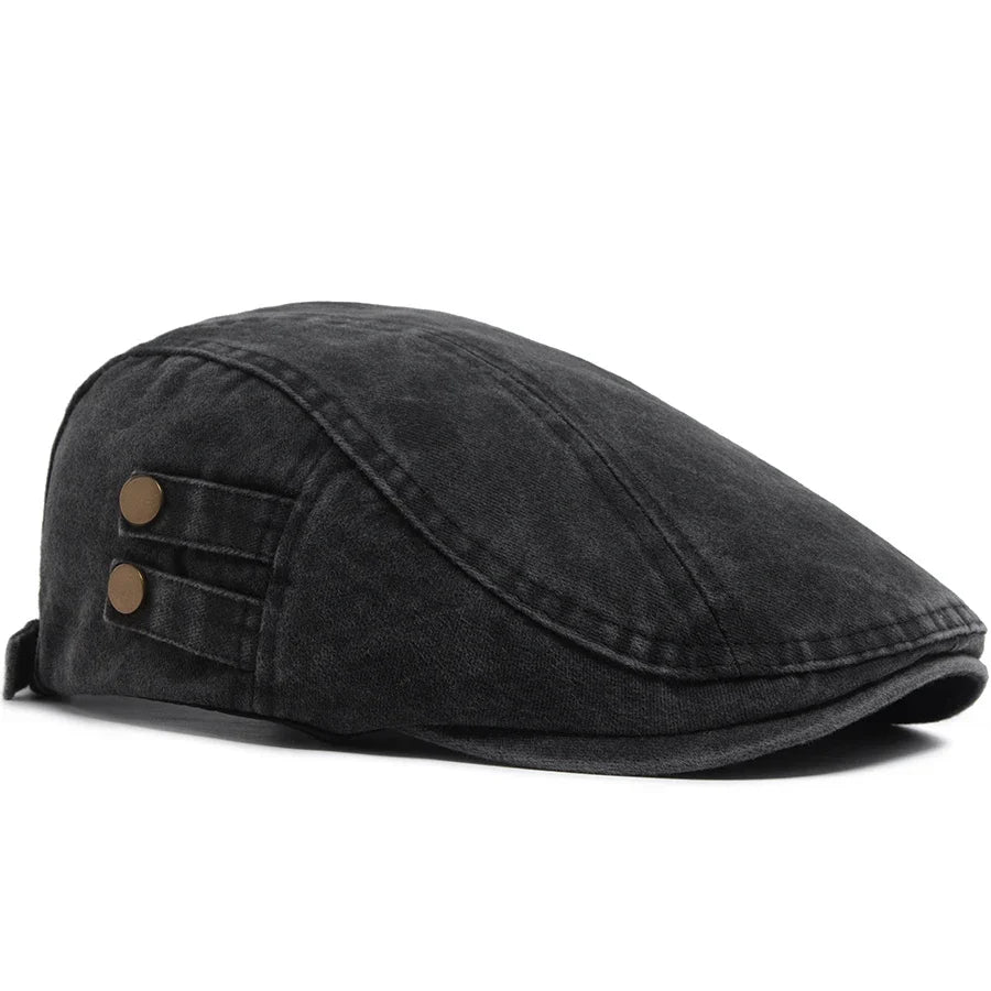 Liverpool Double Botton Washed Cotton Flat Cap