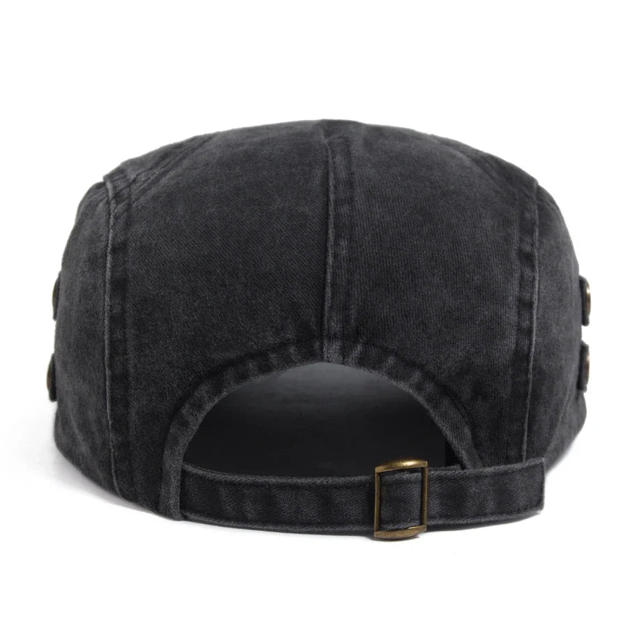 Liverpool Double Botton Washed Cotton Flat Cap