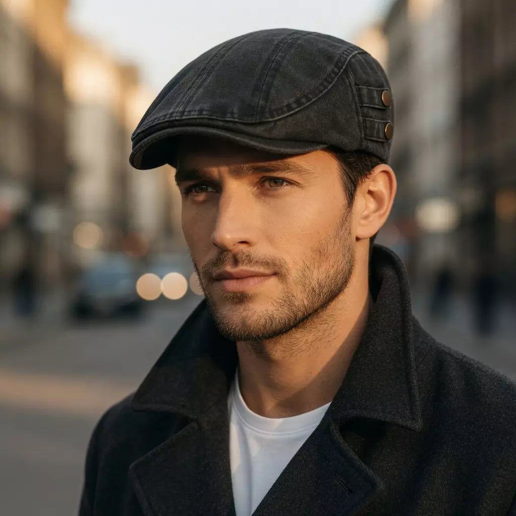 Liverpool Double Botton Washed Cotton Flat Cap