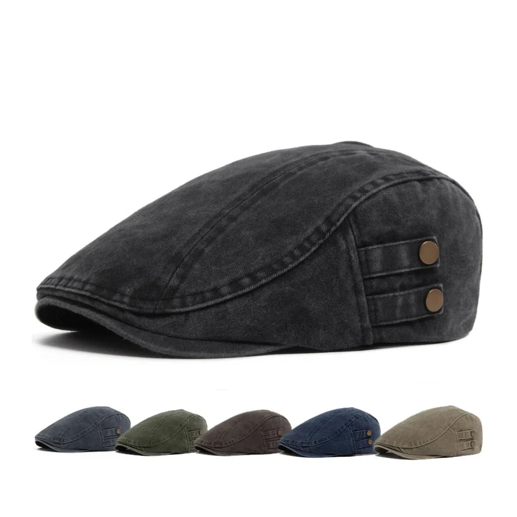 Liverpool Double Botton Washed Cotton Flat Cap