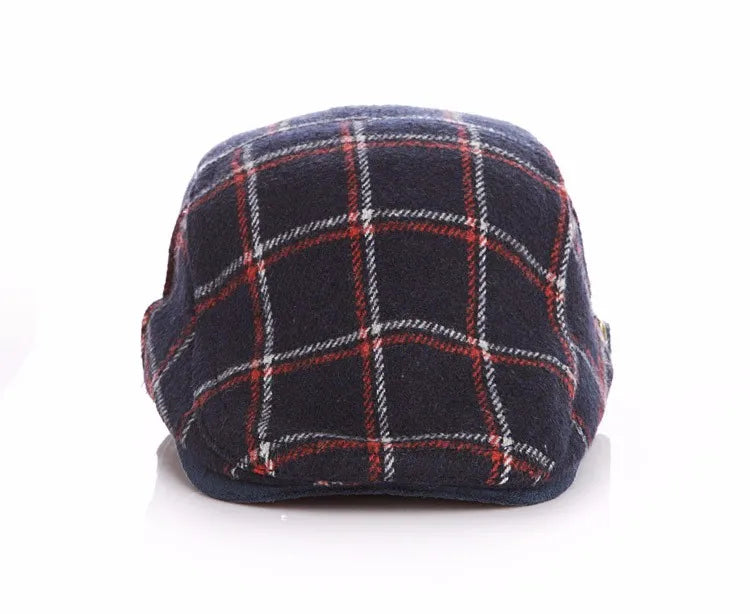 Liverpool Kids Plaid Wool Duckbill Flat Cap