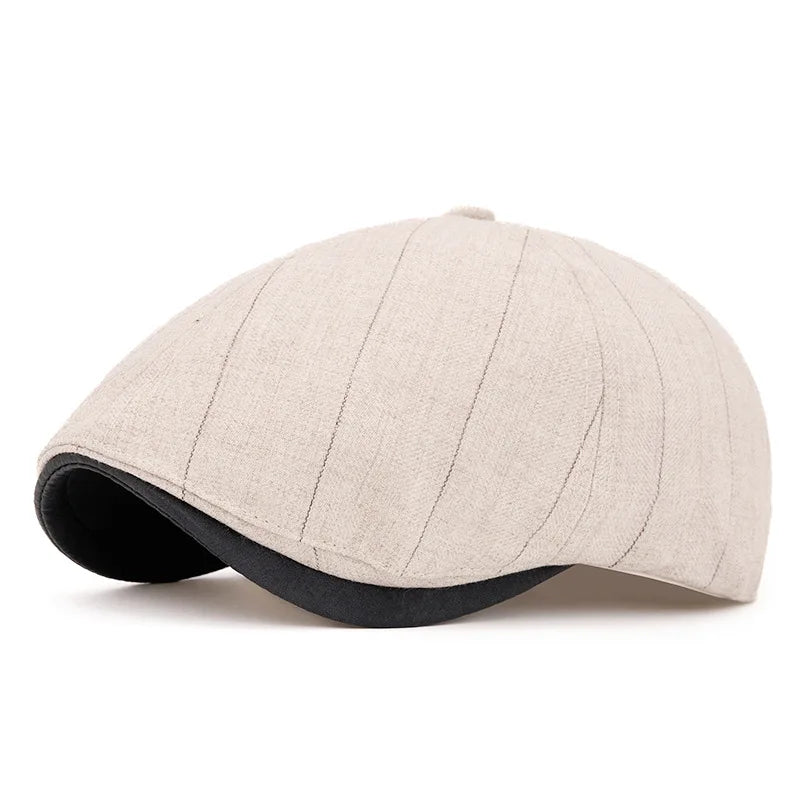 Liverpool Striped 6-Panels Newsboy Cap