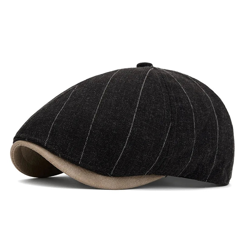 Liverpool Striped 6-Panels Newsboy Cap