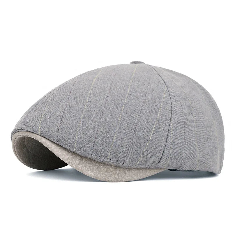 Liverpool Striped 6-Panels Newsboy Cap