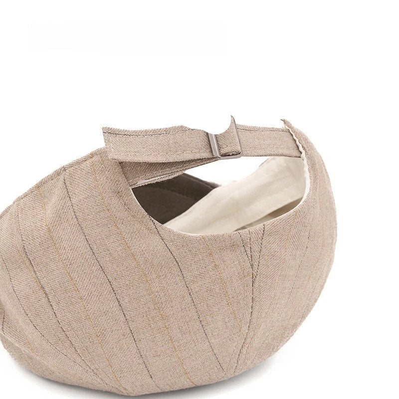 Liverpool Striped 6-Panels Newsboy Cap