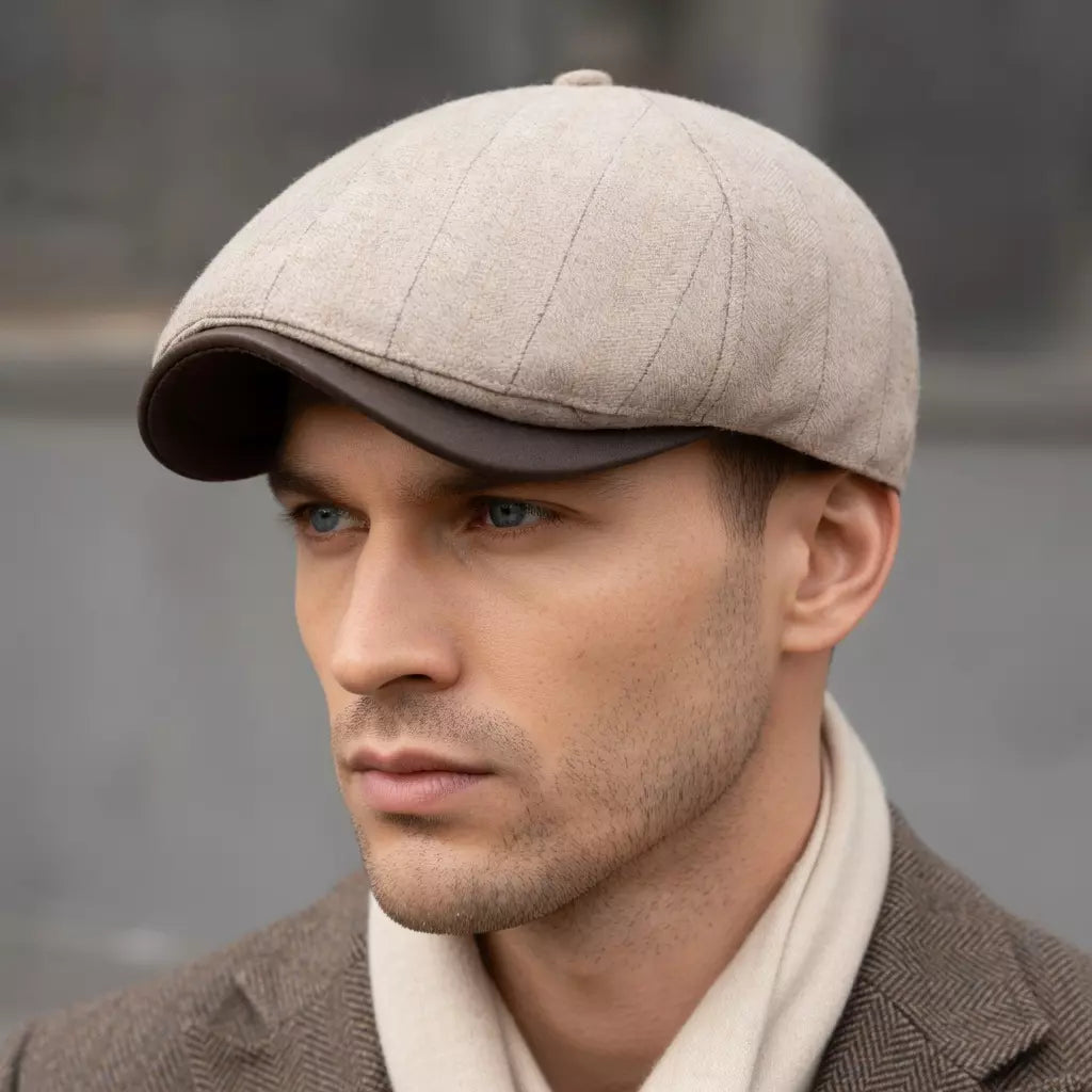 Liverpool Striped 6-Panels Newsboy Cap