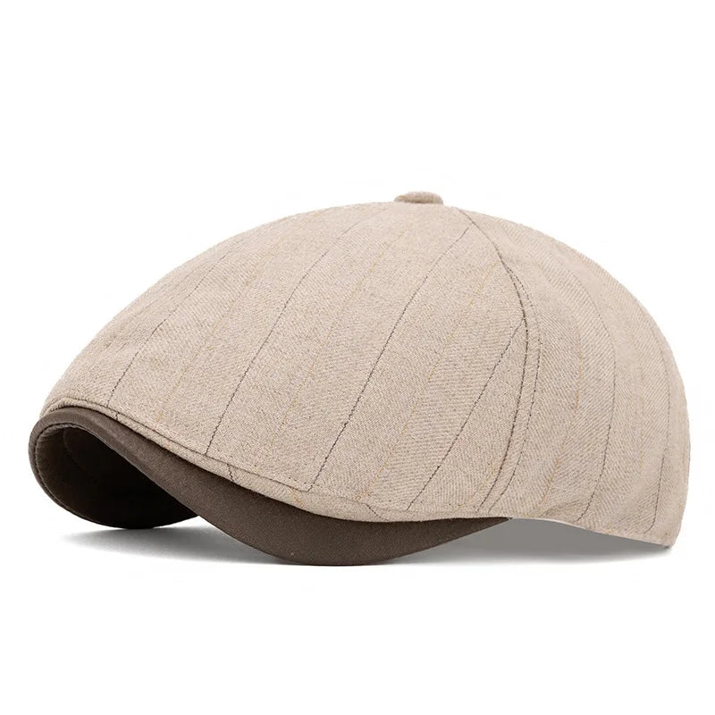 Liverpool Striped 6-Panels Newsboy Cap