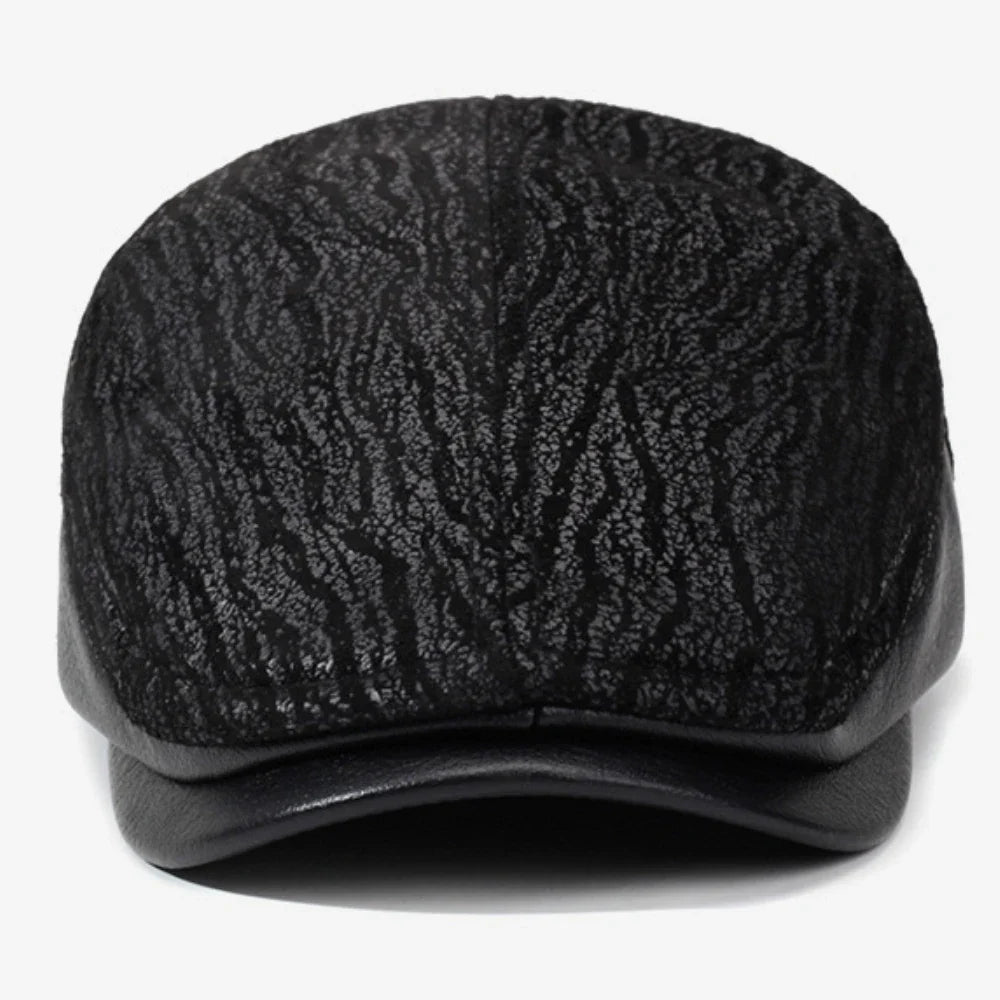 London Winter Earflaps Burned Flat Cap
