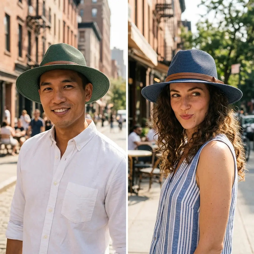 Lorient Summer Straw Fedora Hat