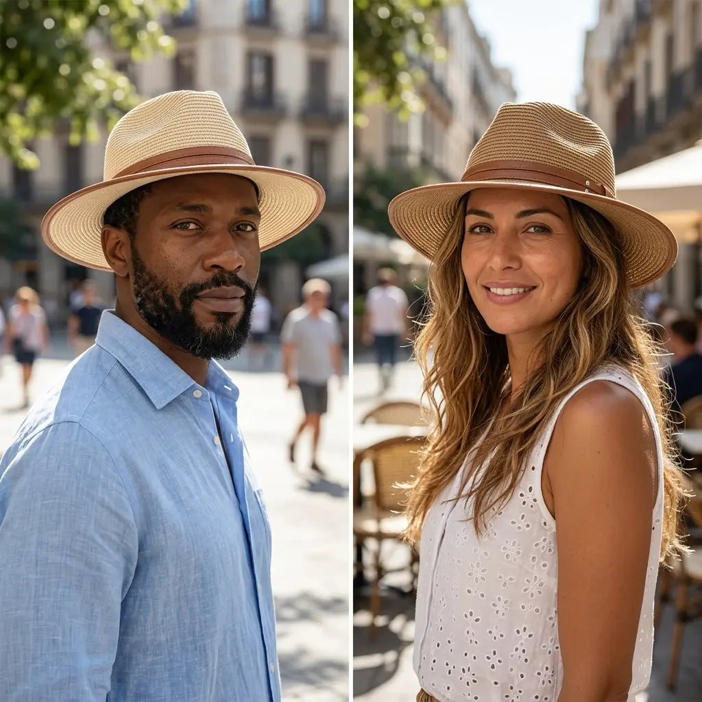 Lorient Summer Straw Fedora Hat