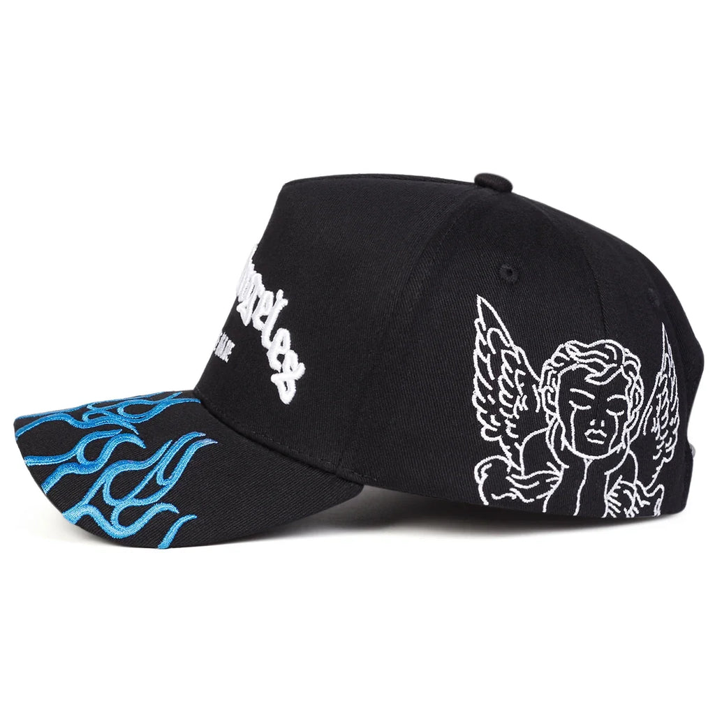 Los Angeles Flaming Visor Black Baseball Cap