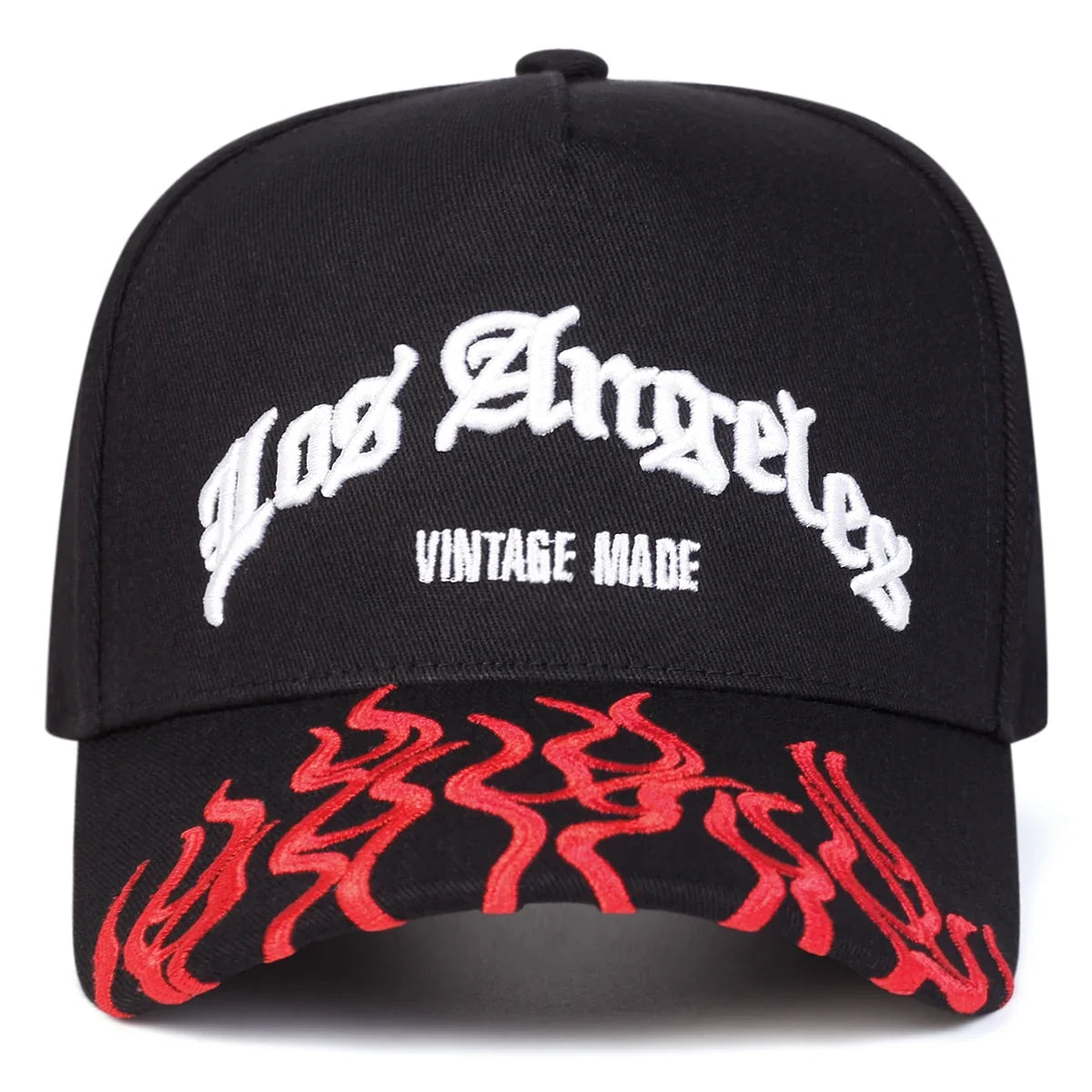 Los Angeles Flaming Visor Black Baseball Cap