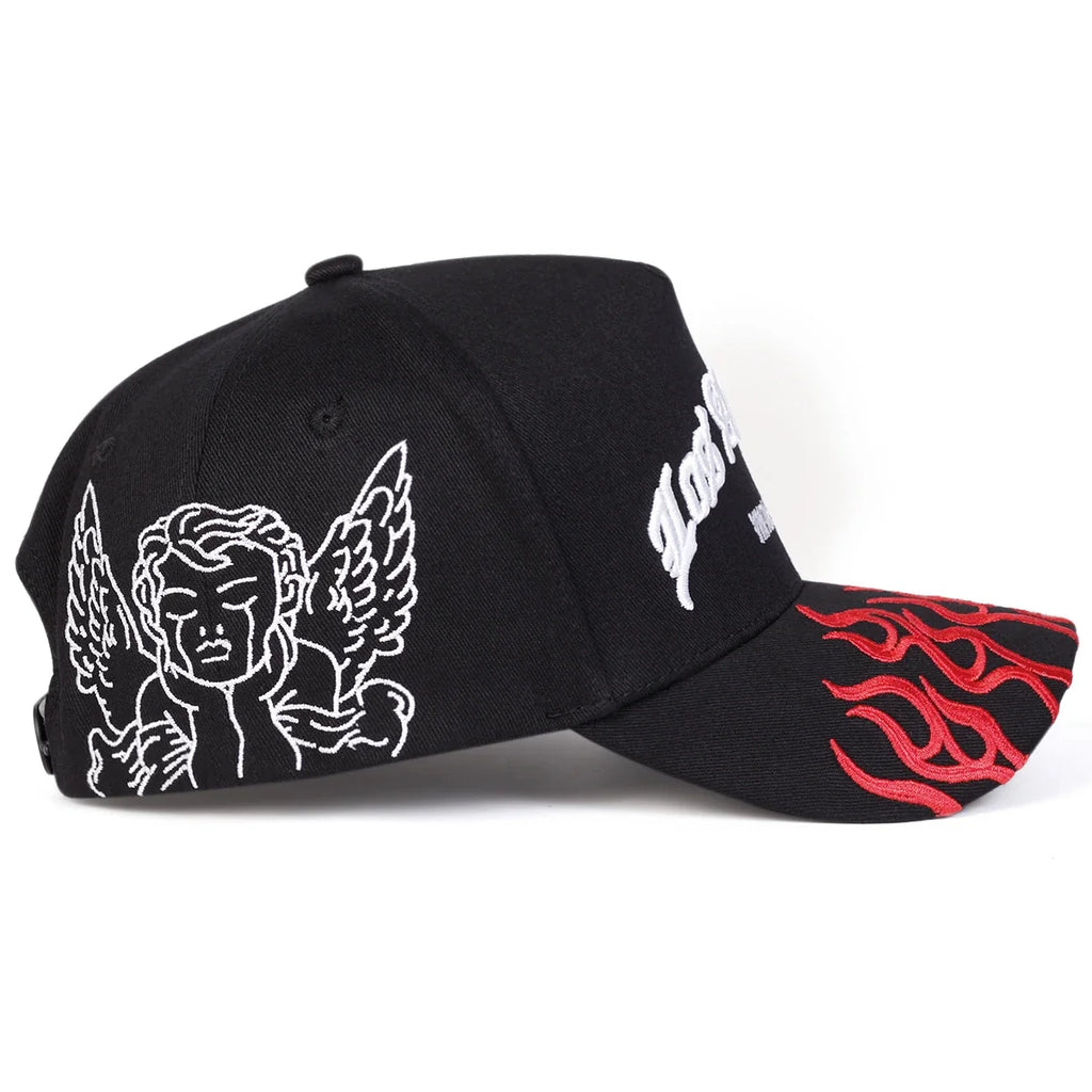 Los Angeles Flaming Visor Black Baseball Cap