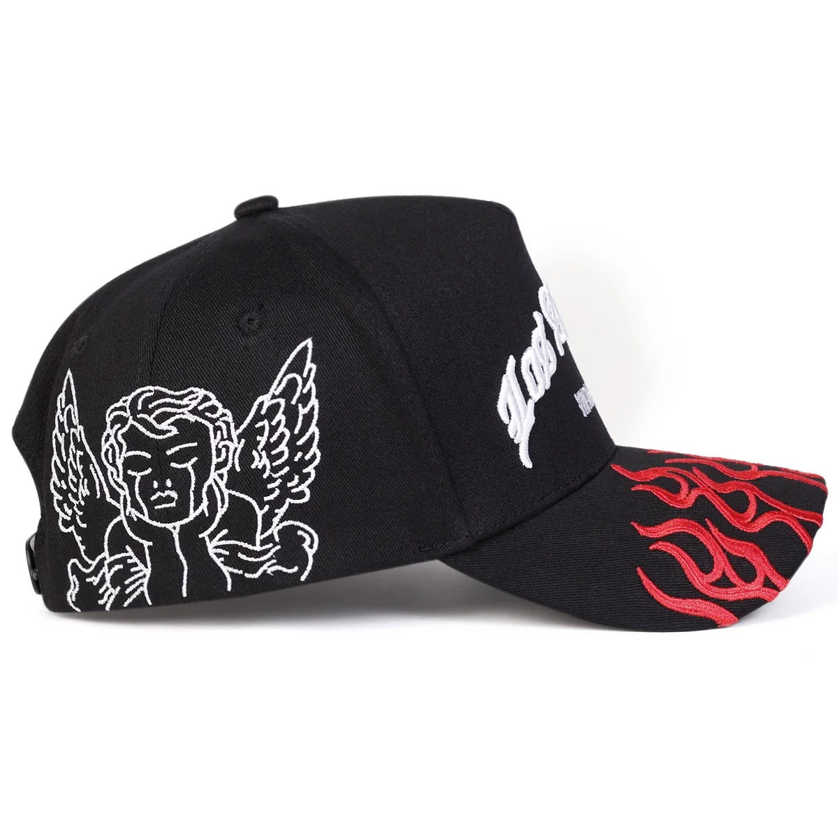 Los Angeles Flaming Visor Black Baseball Cap