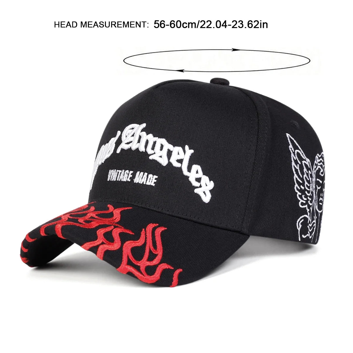 Los Angeles Flaming Visor Black Baseball Cap