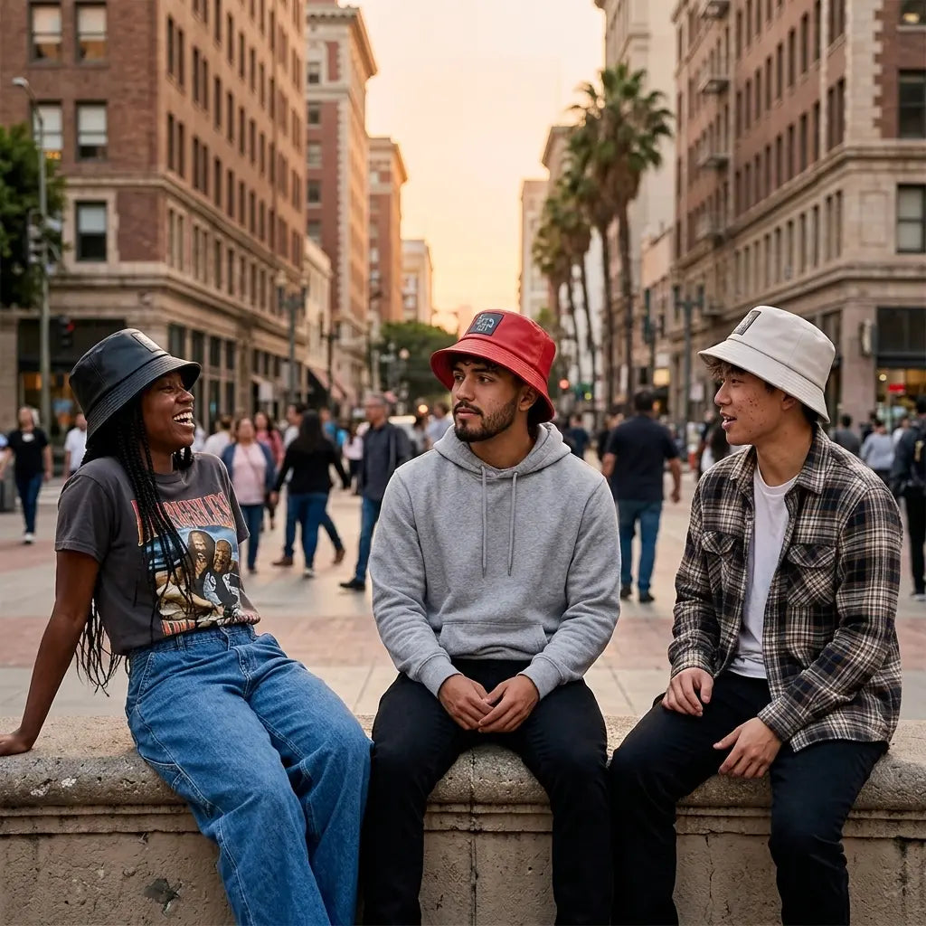 Los Angeles Leather Bucket Hat