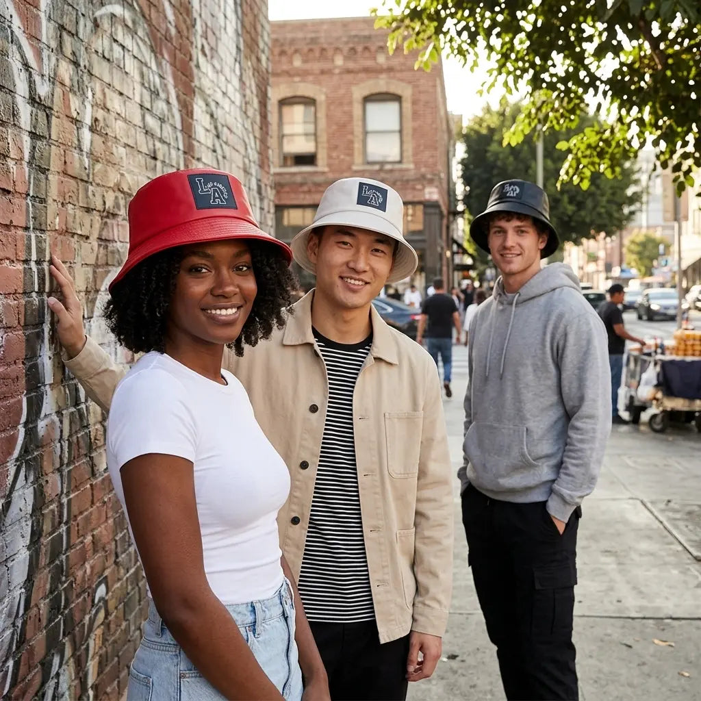 Los Angeles Leather Bucket Hat