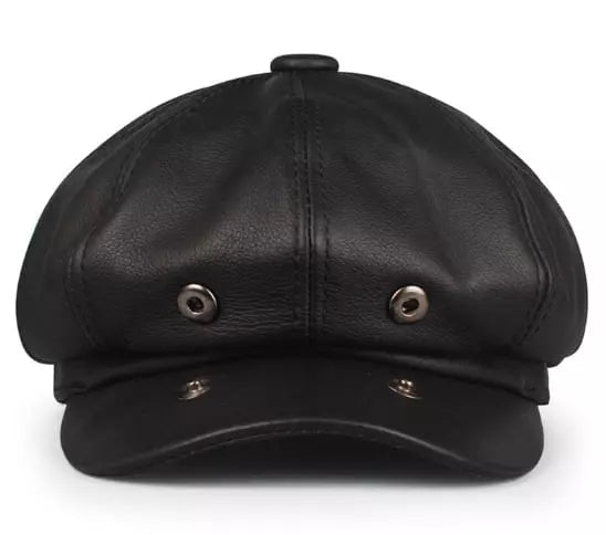 Louis Genuine Leather Newsboy Cap