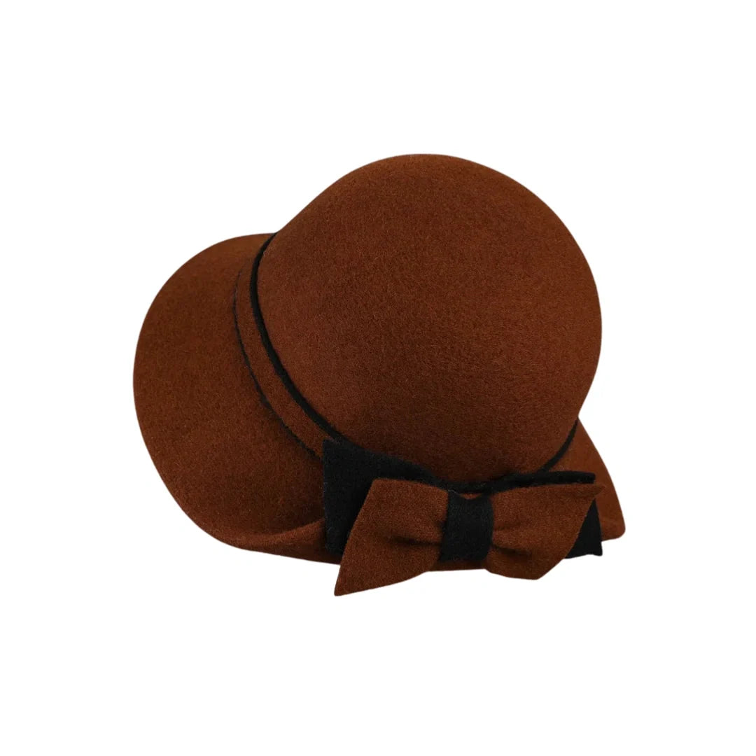 Louise Women Winter Wool Bowknot Cloche Hat