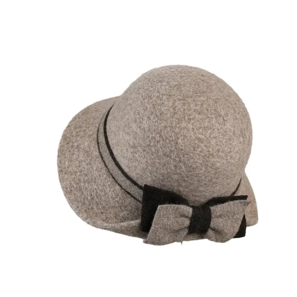 Louise Women Winter Wool Bowknot Cloche Hat