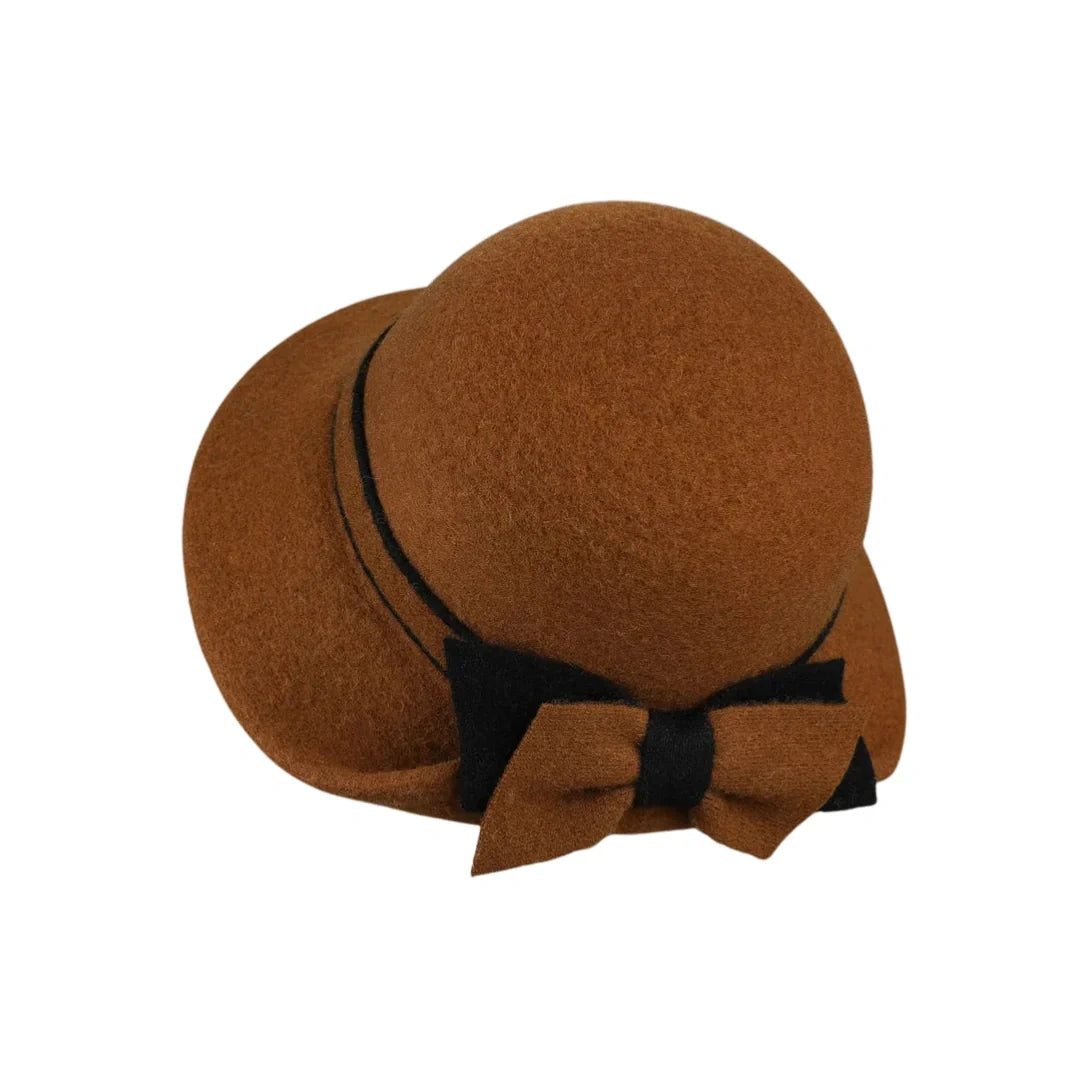 Louise Women Winter Wool Bowknot Cloche Hat