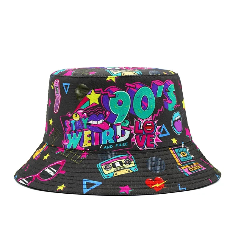 Love 90s Disco Reversible Bucket Hat