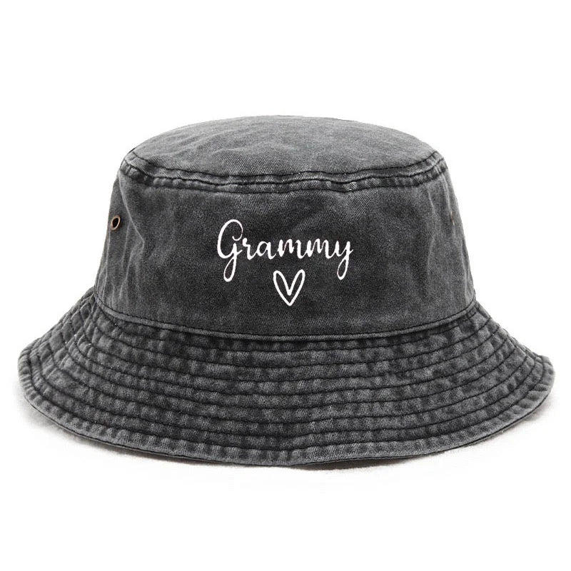 Love Grammy Adjustable Washed Cotton Bucket Hat