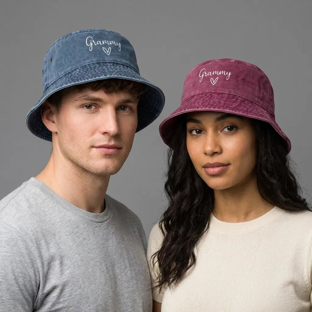 Love Grammy Adjustable Washed Cotton Bucket Hat
