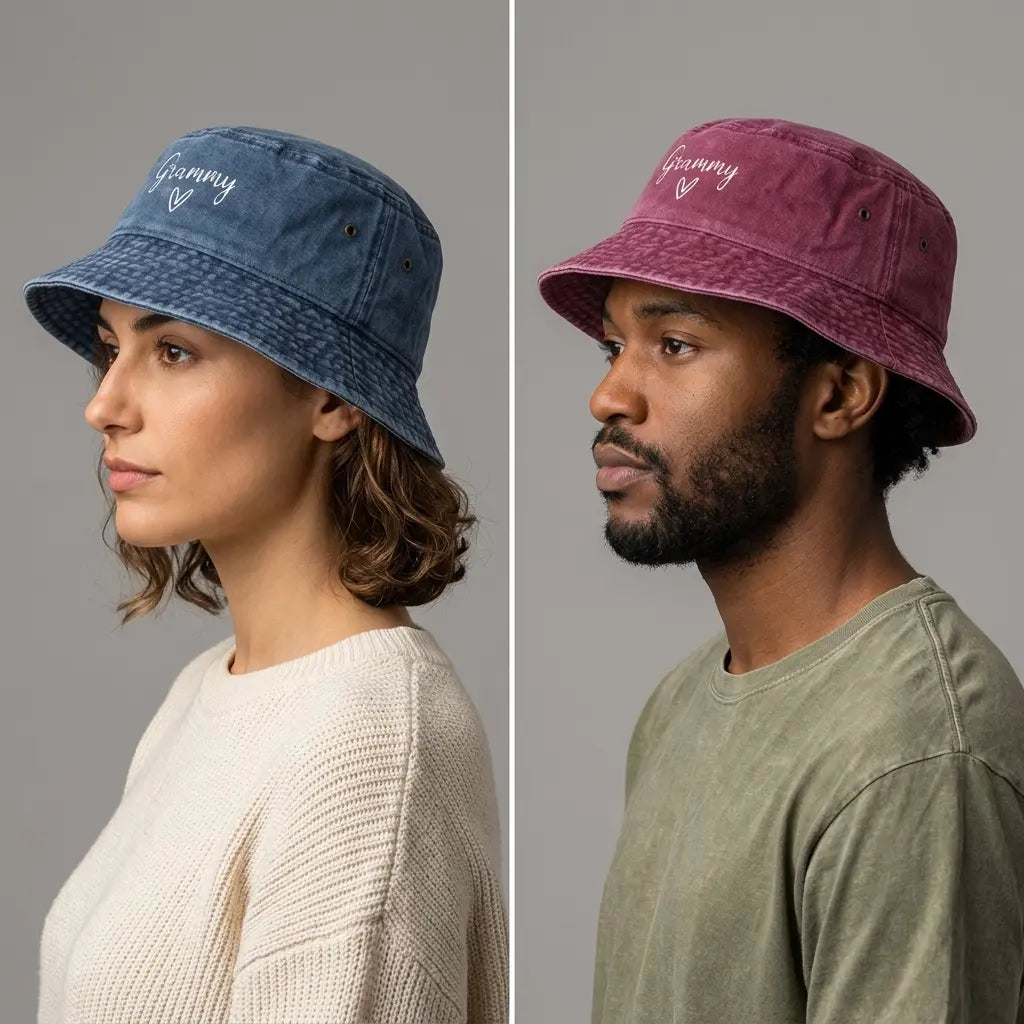 Love Grammy Adjustable Washed Cotton Bucket Hat