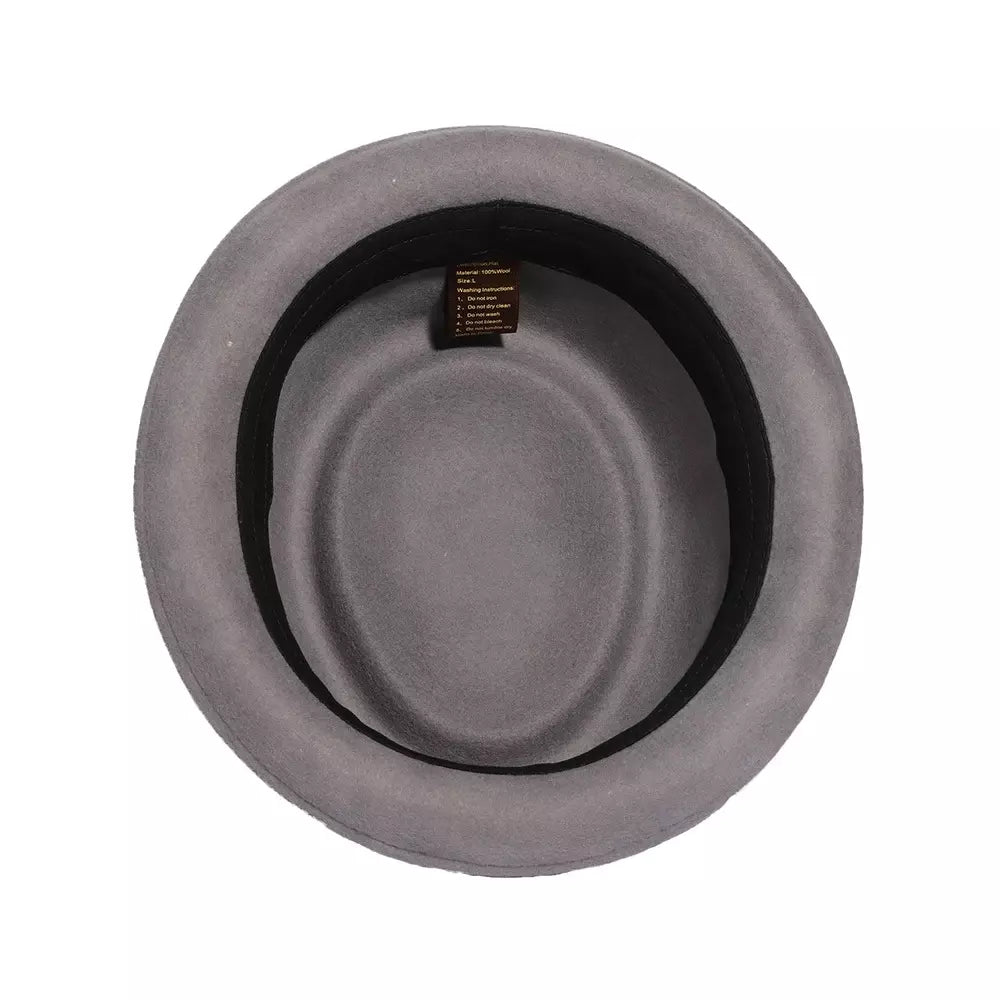 Lucca Gray Wool Porkpie Hat
