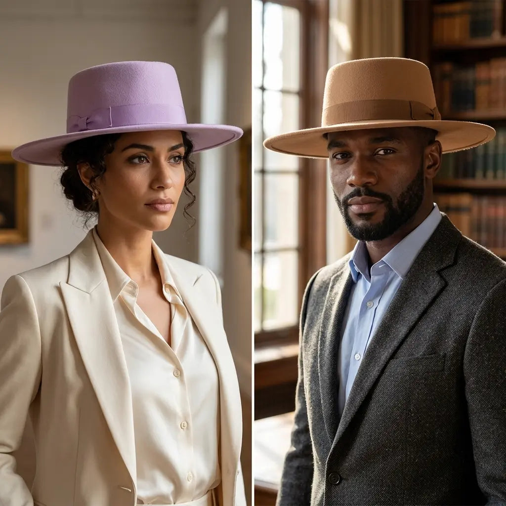 Lyss Wide Brimmed Porkpie Hat