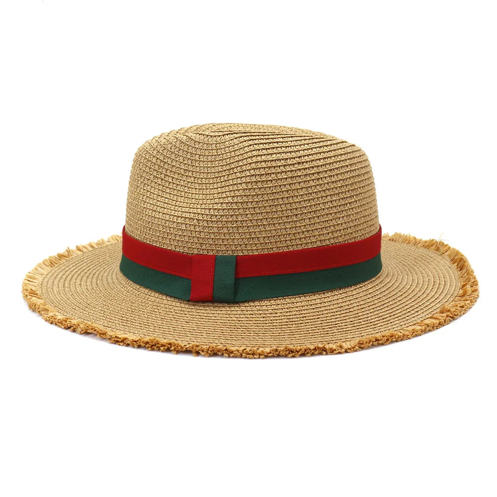 Madeira Summer Straw Fedora Hat