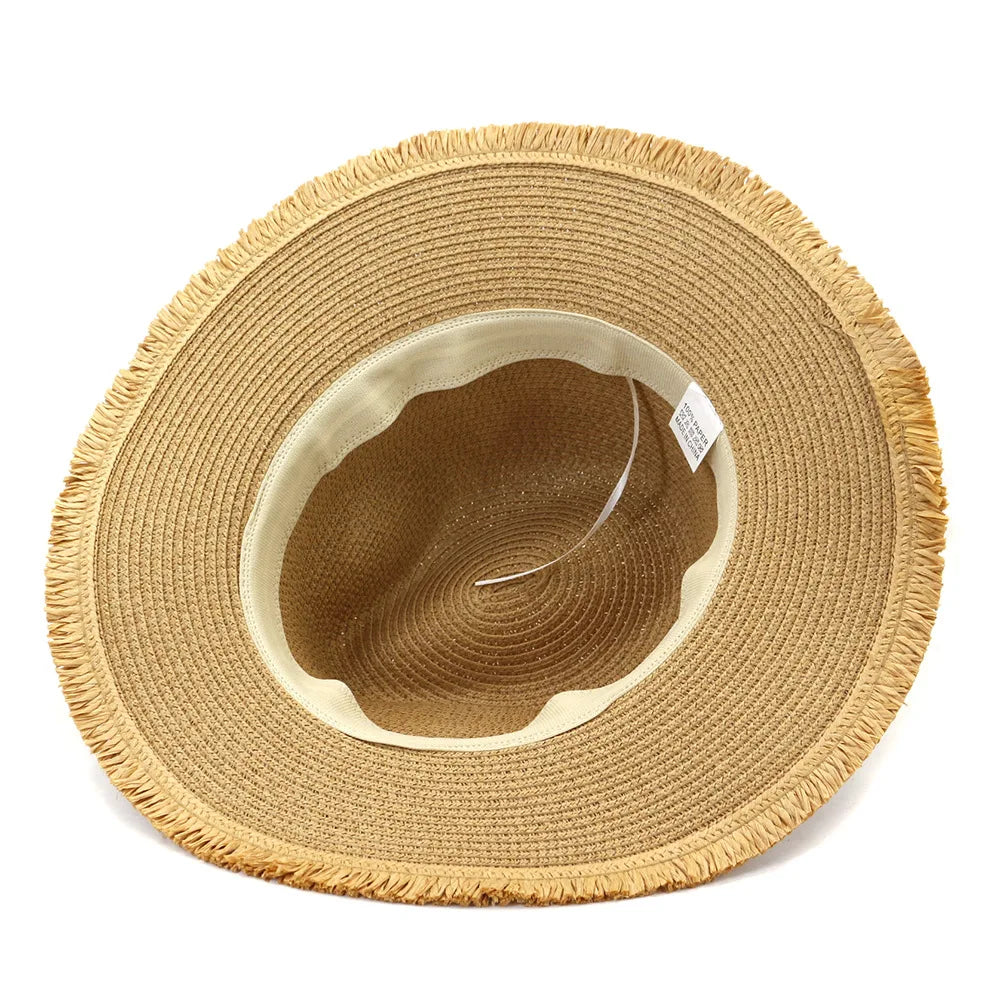 Madeira Summer Straw Fedora Hat