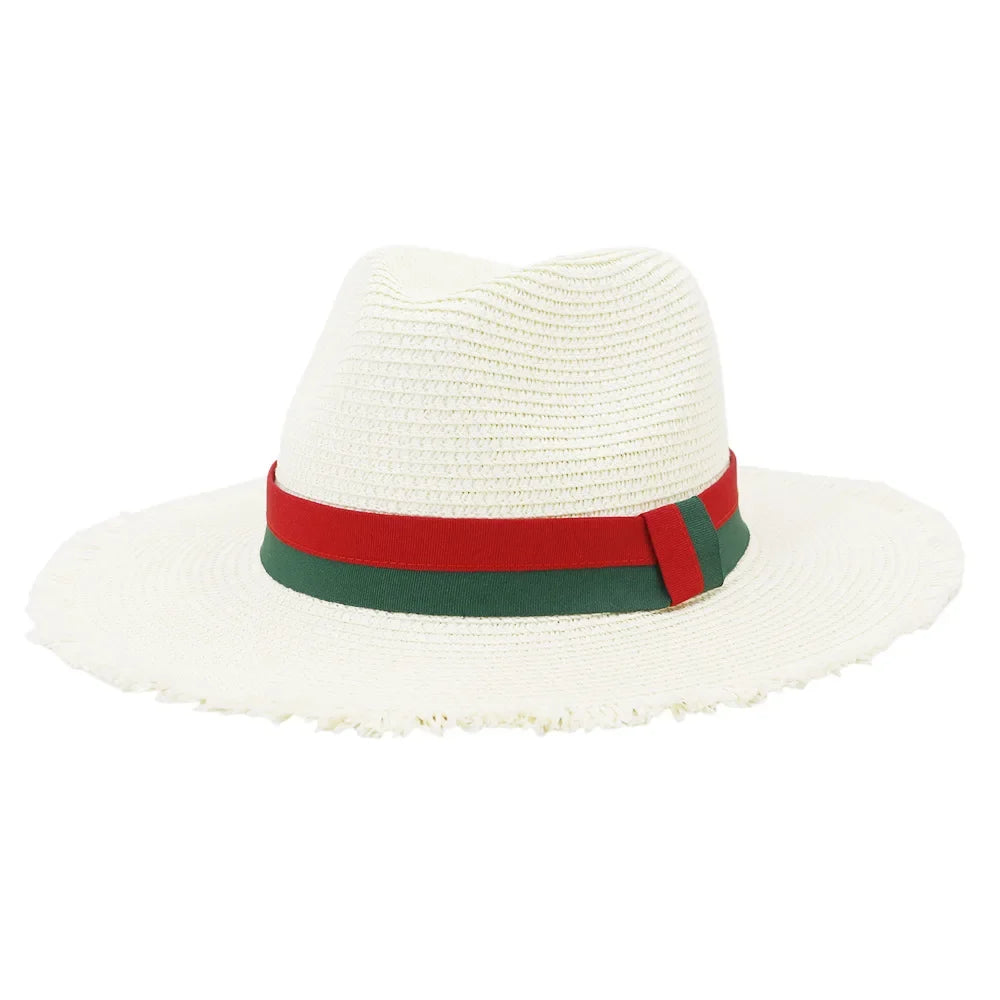 Madeira Summer Straw Fedora Hat
