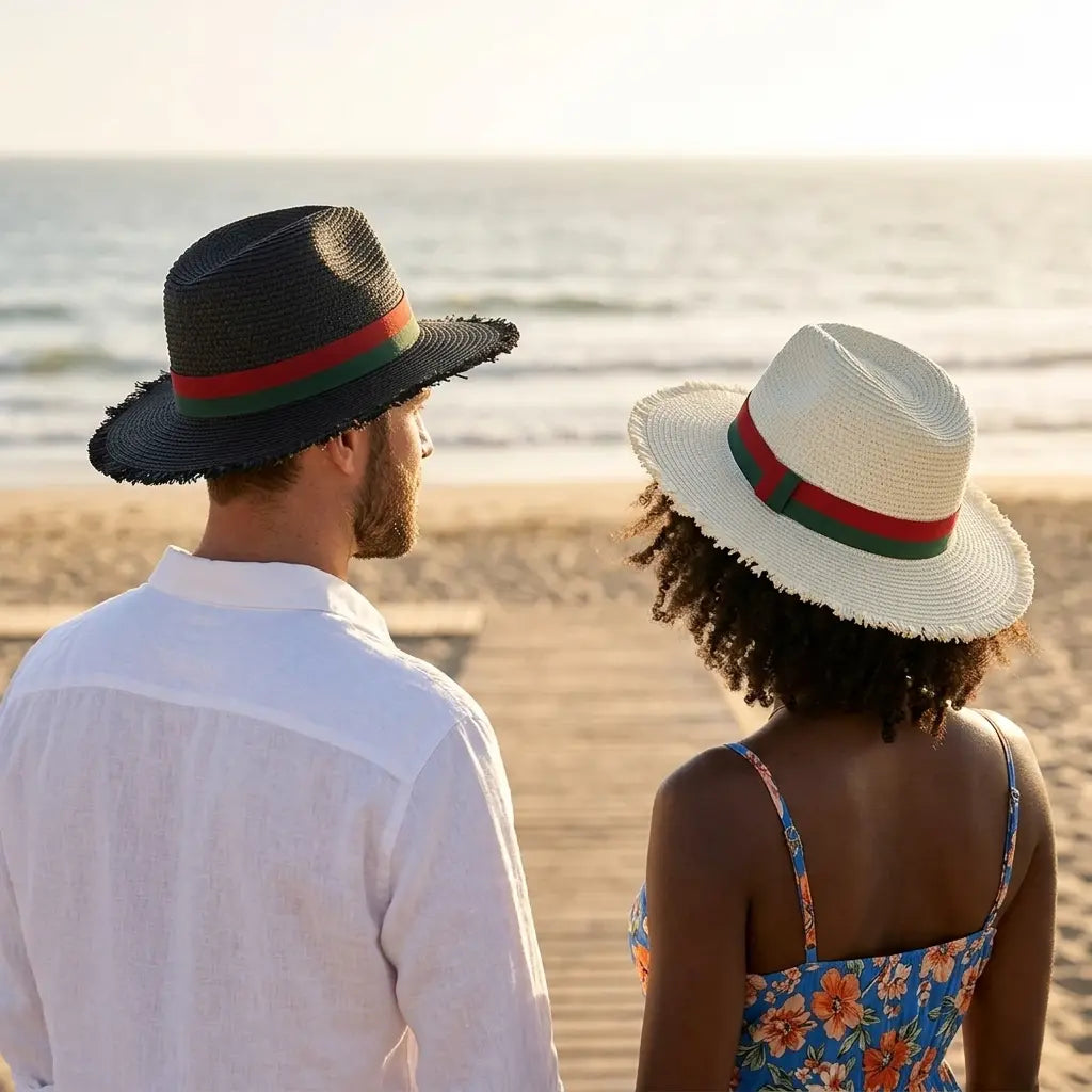 Madeira Summer Straw Fedora Hat