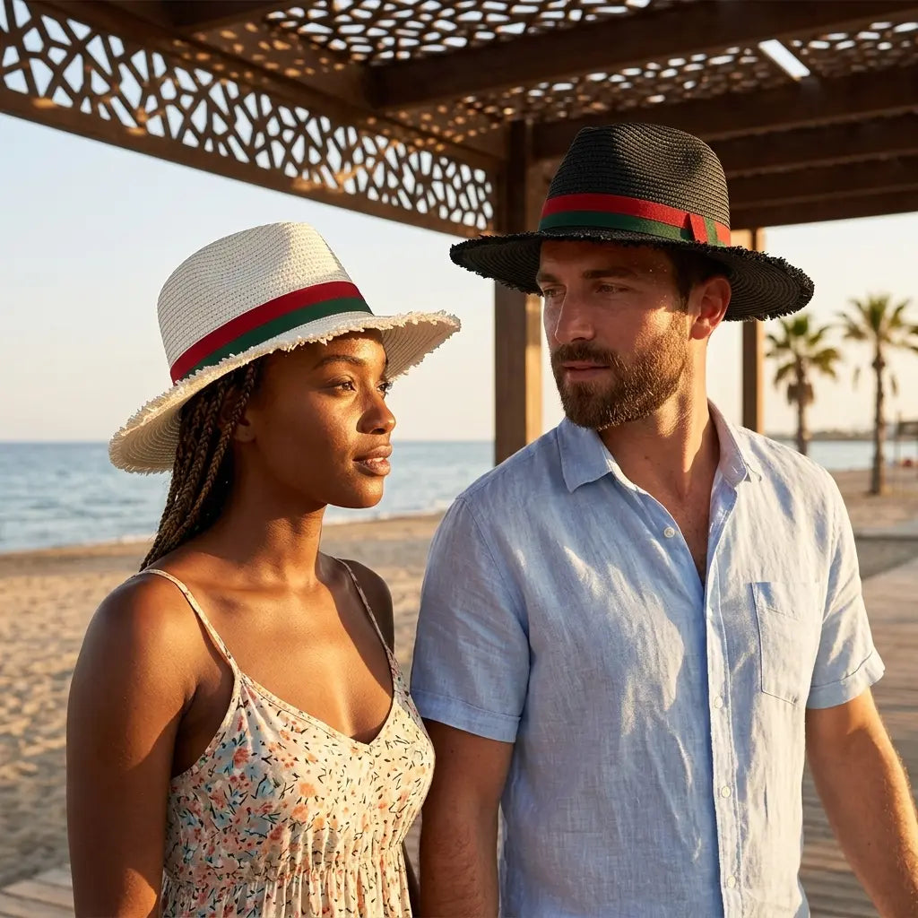 Madeira Summer Straw Fedora Hat