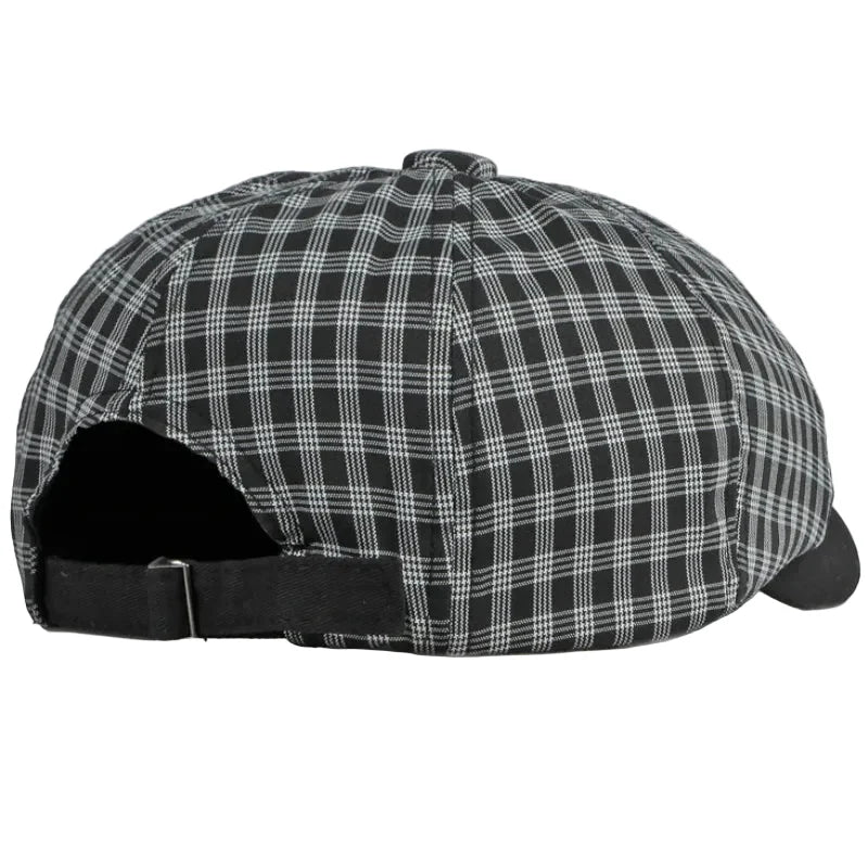 Madison Vintage Plaid Cotton Newsboy Cap